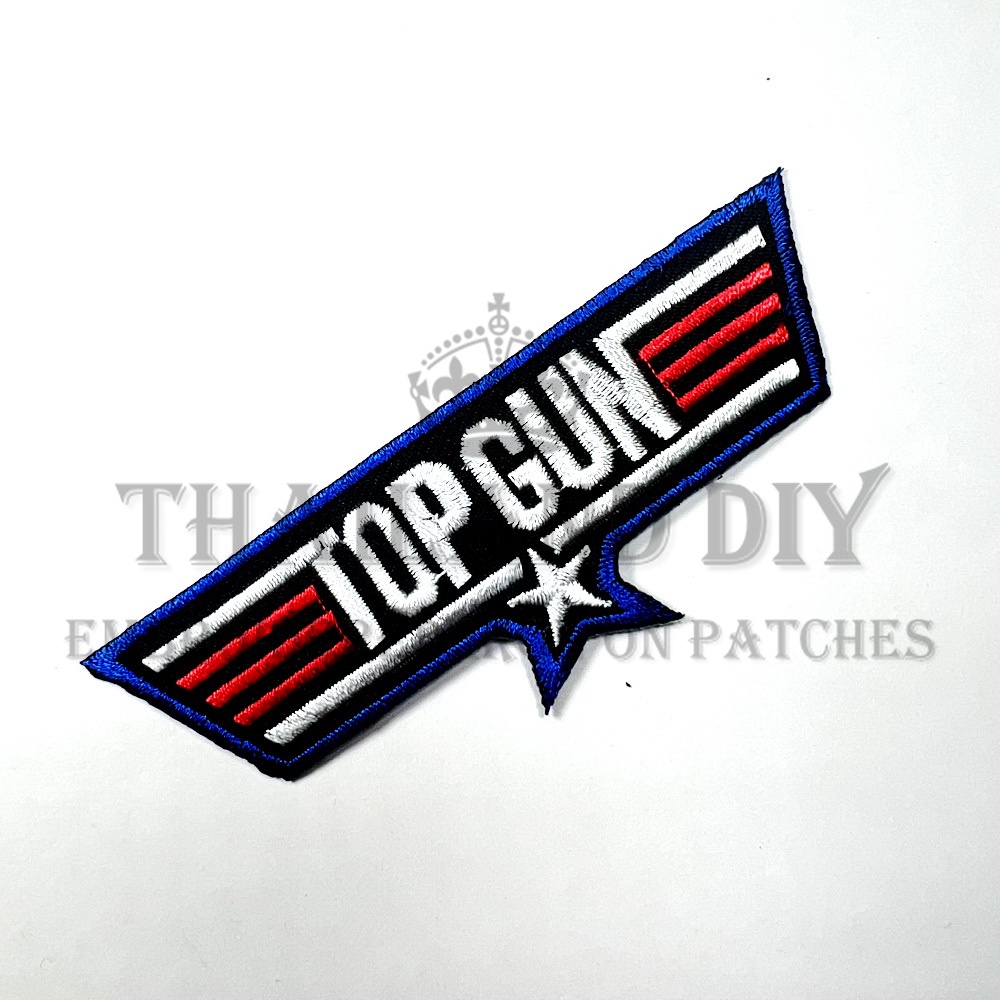 ตัวรีดติดเสื้อ ชุดนักบิน Topgun นักบินทหารอากาศ Top Gun Patch งานปัก DIY WOP ตัวรีด อาร์ม ติดเสื้อ ช