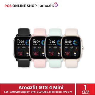 Amazfit GTS 4 Mini (สมาร์ทวอช์) หน้าจอ AMOLED 1.65" ดีไซน์สวย ฟีเจอร์อัดแน่นสำหรับสายสุขภาพ พร้อมโหมดกีฬากว่า 120 ชนิด