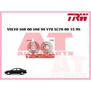 จานเบรคหน้า DF4238 VOLVO S60 00 S80 98 V70 XC70 00 15 98 ยี่ห้อTRW ราคาต่อคู่