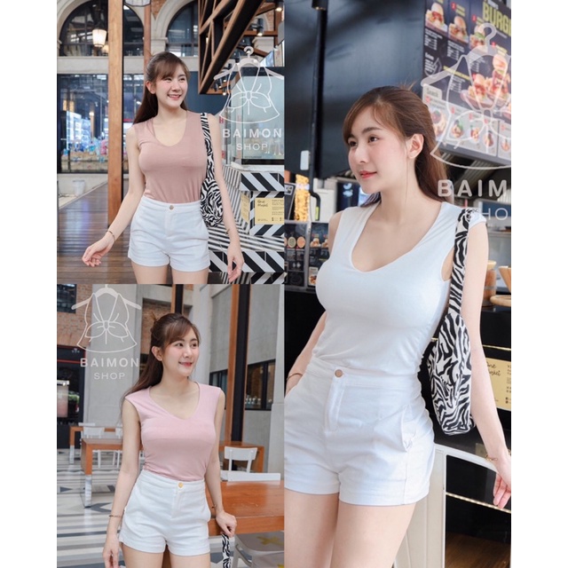mnv_shop เสื้อกล้าม คอวี#เสื้อกล้ามแขนกุด งานสวย งานดีเนื้อผ้านิ่มใส่สบาย