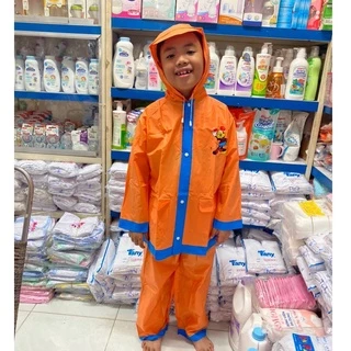 เสื้อกันฝน ชุด สําหรับเด็ก พลาสติกหนา เสื้อกันฝน สําหรับเด็ก พลาสติกกันน้ําอย่างดี ปิดใส่ มีไซส์ สําหรับเด็ก 1-9 ขวบ