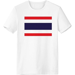 เสื้อยืดสีขาวประเทศไทยเสื้อยืดแขนสั้น Thailand National Flag Asia Country T-Shirt Workwear Pocket Short Sleeve Sport Clo