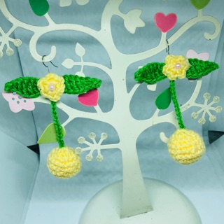 Crochet Lemon Earrings