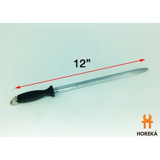 เหล็กลับมีดแบน ยาว 14" แบบกลม 12"/14" ด้ามพลาสติก