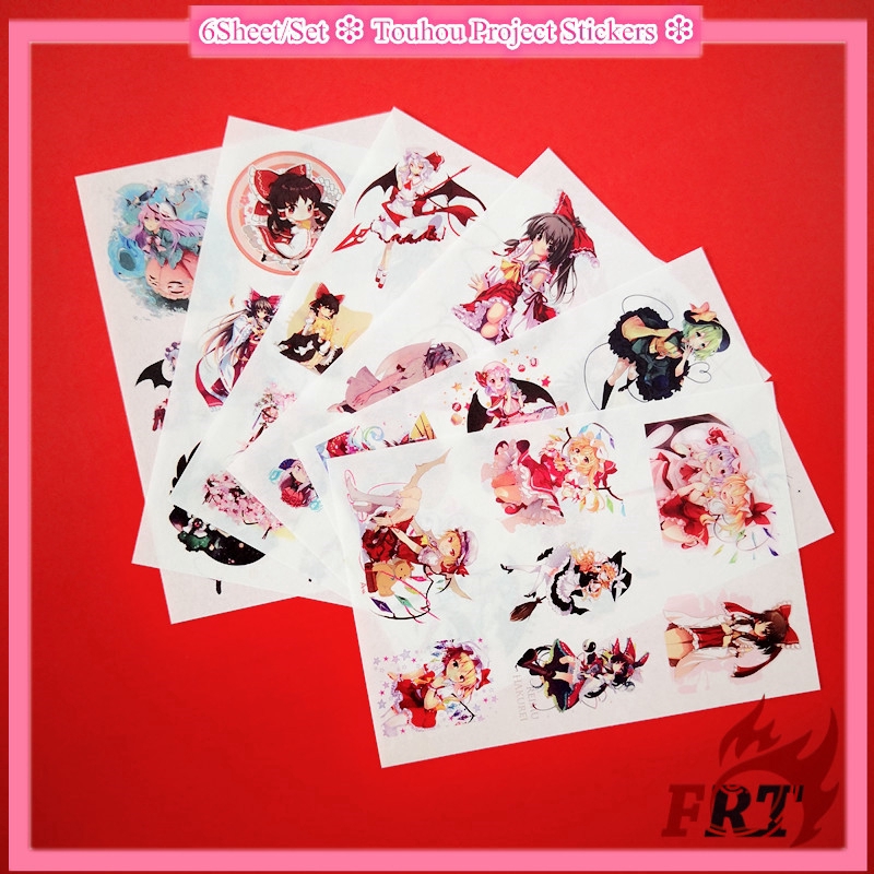 ❉ Touhou Project สติ๊กเกอร์ ❉6Sheet/Set Anime DIY Diary Scrapbooking Decals สติ๊กเกอร์