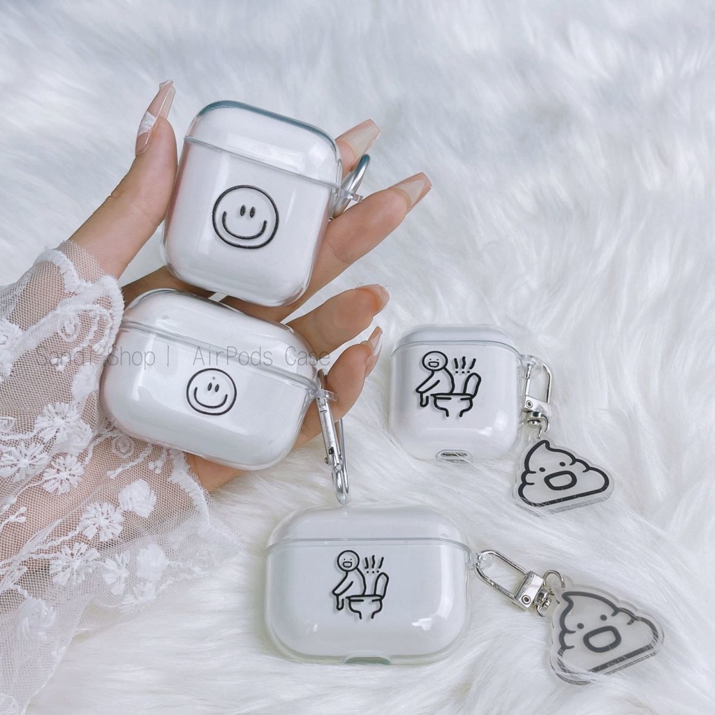 Creative Smiley ตลก AirPods สําหรับ AirPods 4 1 2 3 Pro inPods 12 กรณี TPU Soft AirPods 4 กรณี Anti-fall ไร้สายบลูทูธป้องกัน AirPods 3 กรณี AirPods Pro2 กรณี