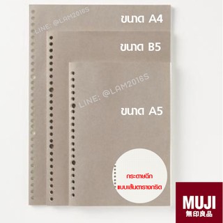 กระดาษเส้นตารางกริด Muji มูจิ สมุดกระดาษรายงาน แบบกระดาษเส้นตาราง Grid