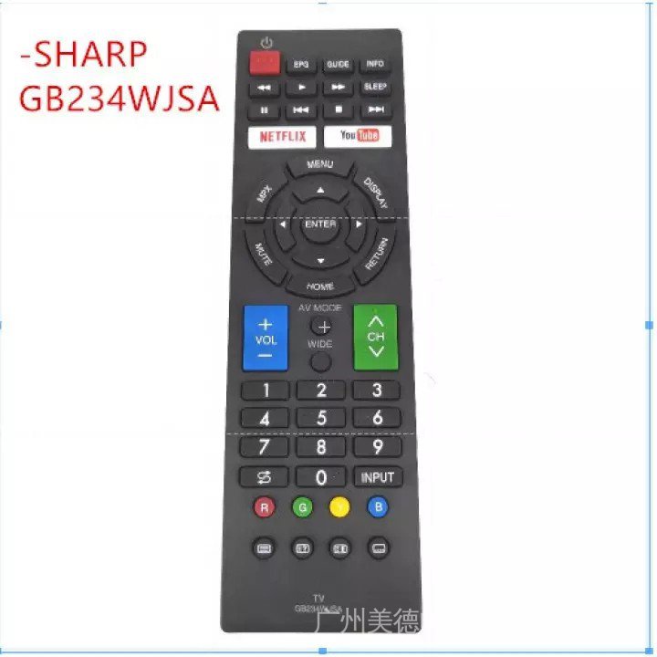 ต้นฉบับ sharp LCD LED SMART TV รีโมทคอนโทรล GB234WJSA ใช้งานร่วมกับ GA877SB GA872SB GA879SA GA880SA 