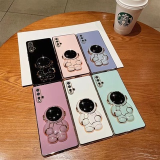 เคสโทรศัพท์มือถือ ซิลิโคน TPU กันกระแทก ลายนักบินอวกาศ พร้อมขาตั้งวาง สําหรับ Infinix Note 12 G96 Hot 12i Hot 12 Play Hot 11 11S NFC