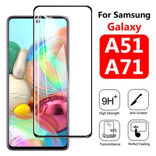 Samsung Galaxy M31 A51 A71 A30S A70 A80 A50 A22 4G 5G M32 ฟิล์มกระจกนิรภัย กระจก ฟิล์มเต็มจอ กันรอย กระจกกันแตกแบบเต็มจอฟิล์มกระจก  Screen Protective Glass Film