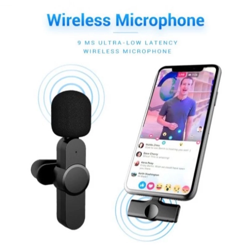 K35🔥Wireless Microphone K9ไมค์ไร้สาย ไมโครโฟนไร้สาย สมาร์ทโฟน กล้อง ไมค์ไลฟ์สด ไมค์ไร้สายหนีบเสื้อ ไมค์หนีบปกเสื้อ