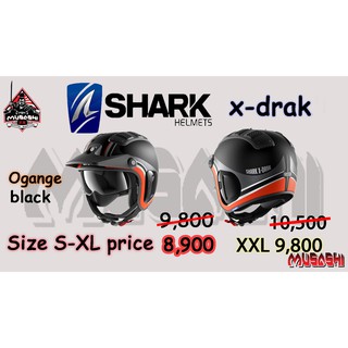 shark helmet X-drak  Black-Ogange