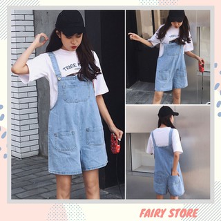 💗denim short jumpsuit เอี๊ยมยีนส์สไตล์เกาหลี FA199