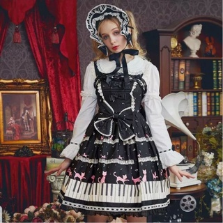 Bodyline เดรส มือ 1 อก 78～84 ซม. Lolita Gothic Kittys piano Jumper skirt