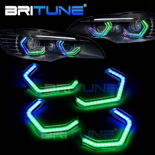 Britune ไฟวงแหวนไดนามิก LED RGB สําหรับ BMW E90 E91 E60 F10 F30 F31 M4 E61 F34 F32