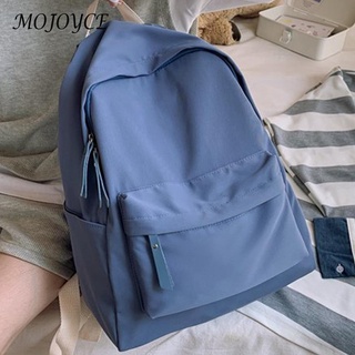 Portable Canvas Backpack Solid Color College School Bag for Teenager Girl Casual Outdoor Camping Travel Bags EAMH