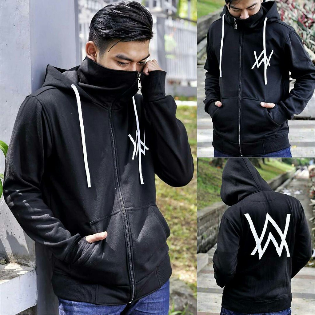 เสื้อแจ็คเก็ตวอล์คเกอร์ AW ninja alan สุดเท่สําหรับผู้ชายและผู้หญิง - สีดํา - สีดํา / AW ninja alan 