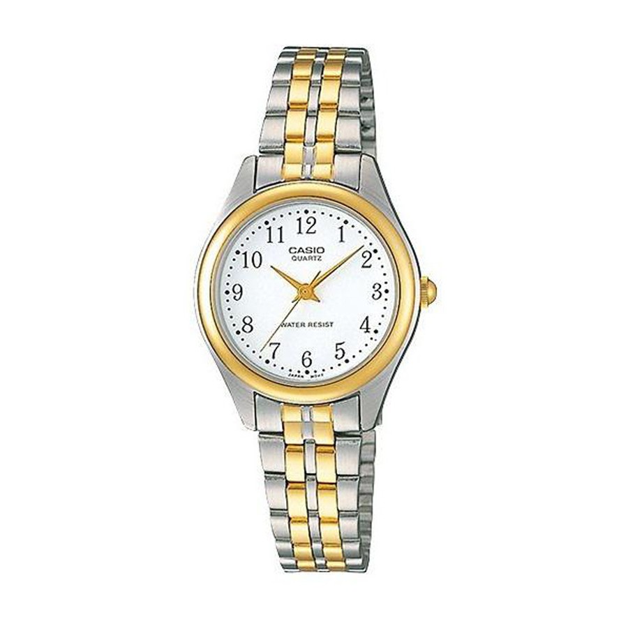 Casio Standard นาฬิกาข้อมือผู้หญิง สายสแตนเลส รุ่น LTP-1129,LTP-1129G,LTP-1129G-7B,LTP-1129G-7BRDF - สีเงินสลับสีทอง