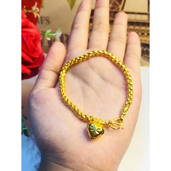 C157ข้อมือลายทาโร่หนัก1บาท แถมฟรีตะขอ งานทองหุ้มตันแน่นสินค้าคุณภาพเหมือนจริง