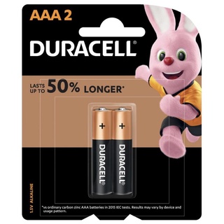 ถ่าน alkaline Duracell ขนาดAAA 1.5V แพค2ก้อน ของแท้