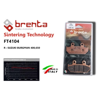 ผ้าเบรคหลัง brenta FT4104  Burg Man 400/650