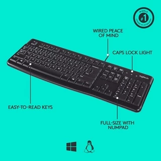 🔥ขายดีส่งไว🔥KEYBOARD (คีย์บอร์ด) LOGITECH K120 USB B100 คีย์ไทย-อังกฤษ รูปแบบมาตรฐาน ประกัน 3 ปี