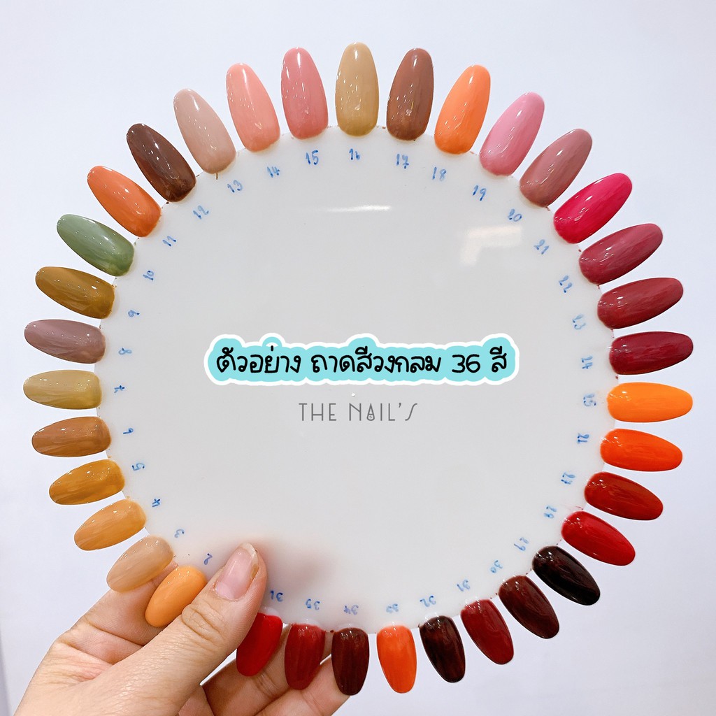 🌟🍎ถาดสีสำหรับ ทาสีตัวอย่าง🍎🌟ทาสีเล็บโชว์ 36สี แบบกลม แบบตรง พร้อมส่งเลยค่ะ🌸🍒 - รูปที่ 5