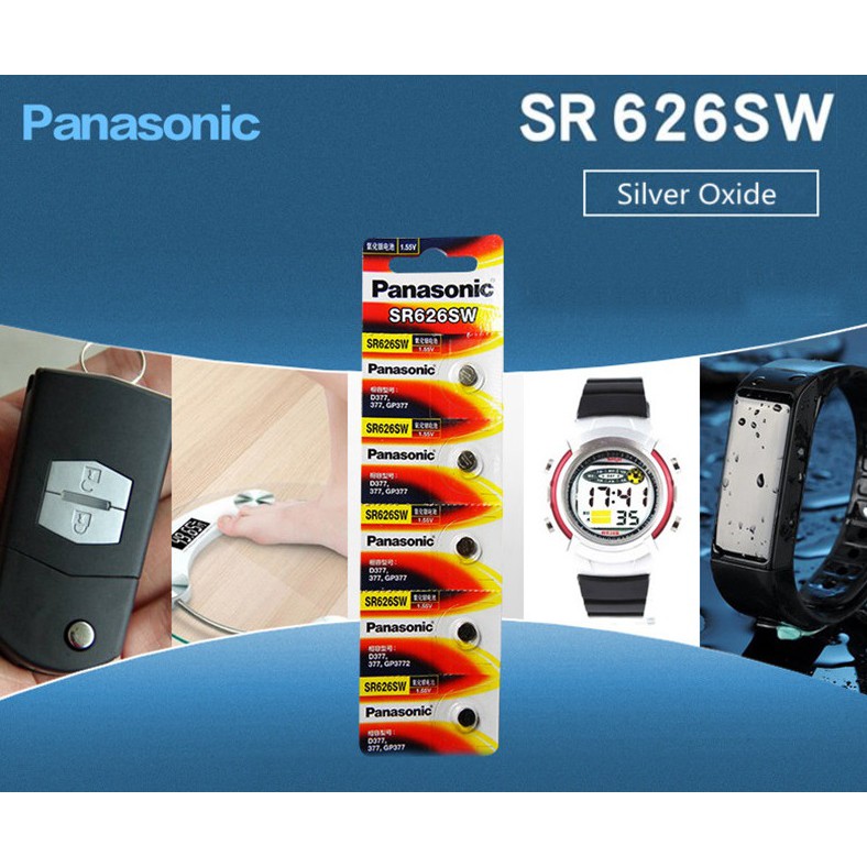 ถ่านกระดุม ถ่านนาฬิกา  Panasonic SR626SW หรือเบอร์ 377 ก้อนล่ะ 30 บาท ราคา ถูกที่สุด ดีลบีเคเค แกลเลอรีภาพที่ 4