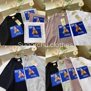 Cute Rabbit เสื้อยืดโอเวอร์ไซส์ oversize งานสติ๊กเกอร์ปริ้น cotton100%