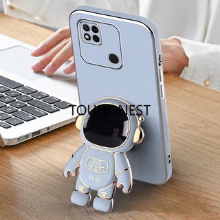 เคส Xiaomi Redmi 5 Plus เคส Redmi 7 เคส Redmi 9C NFC เคส Redmi 9 Prime เคส Redmi 10A Case Redmi K40 Pro Case Redmi K40 Gaming Edition K50 Gaming Edition Case Redmi K40S Luxury Cute Silicone 3D Astronaut Stand Phone Cover Case โทรศัพท์มือถือ ซิลิโคน