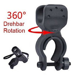 Bicycle Bike Flashlight LED Torch Mount Holder Cycling Clip Clamp-Black