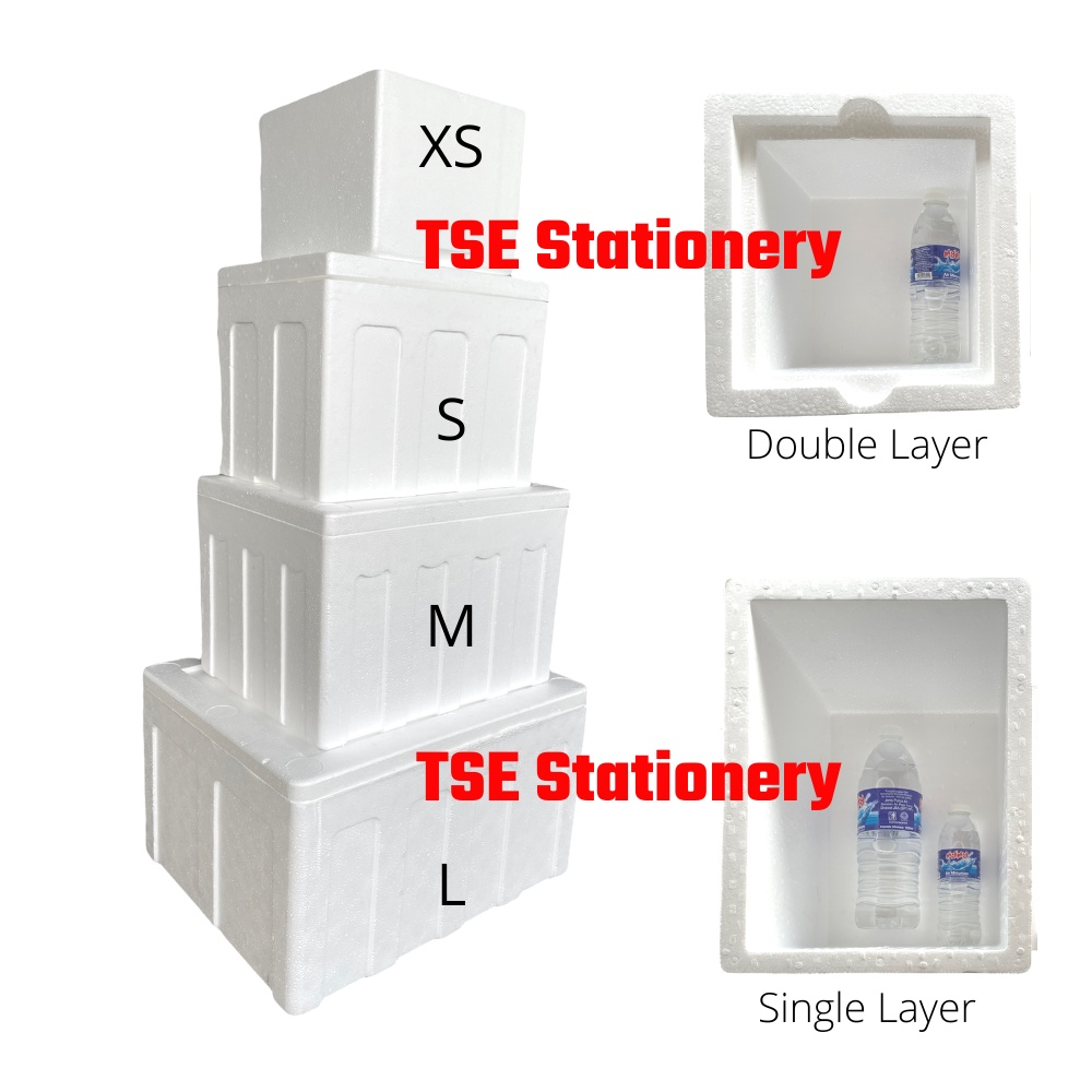 กล่องโพลีโฟม กล่องโพลีสไตรีน Kotak Kabus White Styrofoam Ice Box/ Cooler Box/ Foam Box / Tong Ais 保丽