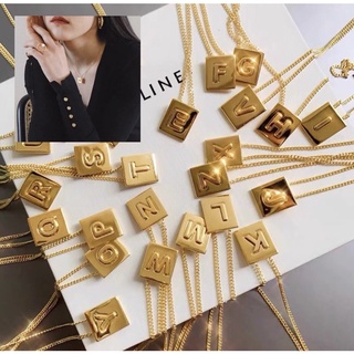 สร้อยตัวอักษร made in korea งานชุบทองคำขาว สร้อยจี้อักษร ถูกที่สุด พร้อมส่ง!!