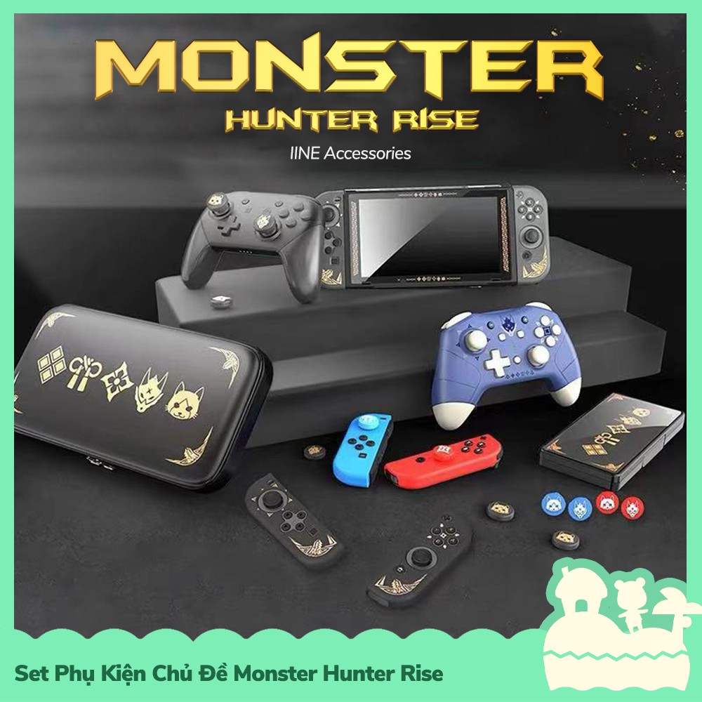[ Available Vn ] IINE ชุดกระเป ๋ า Accessories, Case, Analog Joycon สําหรับ Nintendo Switch Monster Hunter Rise 2 เกมคอนโซล