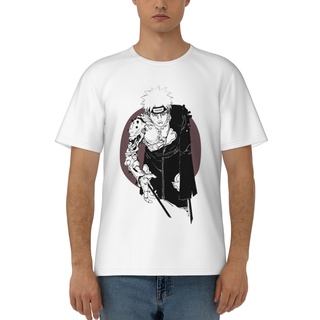 Naruto Anime Design Cotton T-Shirt for Men Oversize Printed Tee Shirts Trendy Tops Pain(Unisex)เสื้อยืด