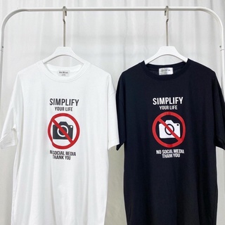 เสื้อยืด เสื้อโอเวอรไซส์ ลาย SIMPLIFY📵