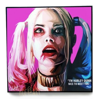 Harley quinn #1 ฮาร์ลีย์ ควินน์ Suicide Squad รูปภาพ​ติด​ผนัง​ pop art Joker Batman กรอบรูป​ ของขวัญ​ แต่งบ้าน ของ​สะสม​