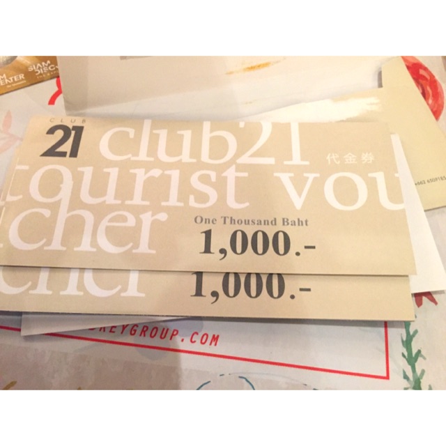 Club21 voucher 1000.- ขาย 500.-