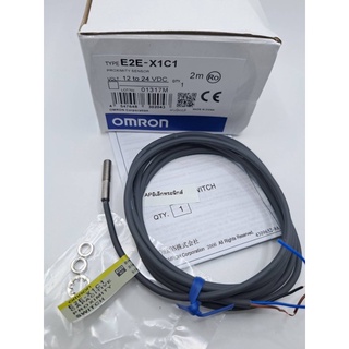 เซ็นเซอร์E2E-X1C1 proximity switch Volts.12-24VDC  เป็นเซ็นเซอร์จับโลหะ เกลียว 5มิล ระยะจับ 1มิล ชนิด NPN NO