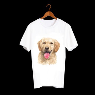 เสื้อลายหมา DGR006 golden retriever เสื้อยืด เสื้อยืดลายหมา เสื้อยืดสกรีนลายหมา