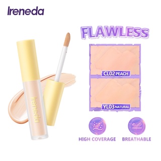 Ireneda คอนซีลเลอร์เนื้อลิขวิด ปกปิดสูง ไร้ที่ติ ระบายอากาศ น้ําหนักเบา ไม่ก่อให้เกิดอาการแพ้ ติดทนนาน 6 เฉดสี