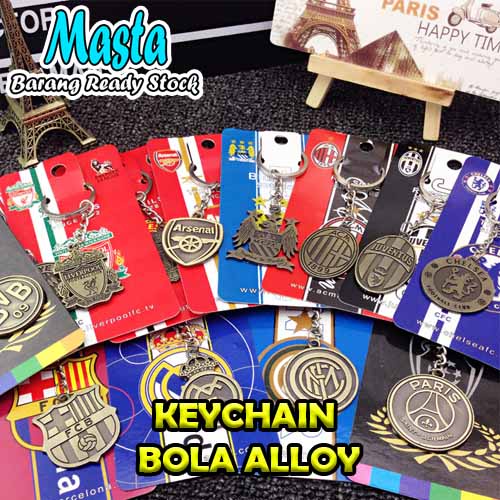 พวงกุญแจ Bola Alloy Premium Manchester United Liverpool chelsea arsenal city spurs realmadrid barca 