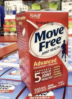 2ชิ้นชิ้นละ959บาท!แพคเกจใหม่ของแท้ 200 เม็ด ลดปวดเข่าSchiff Move Free Advanced มูฟฟรี