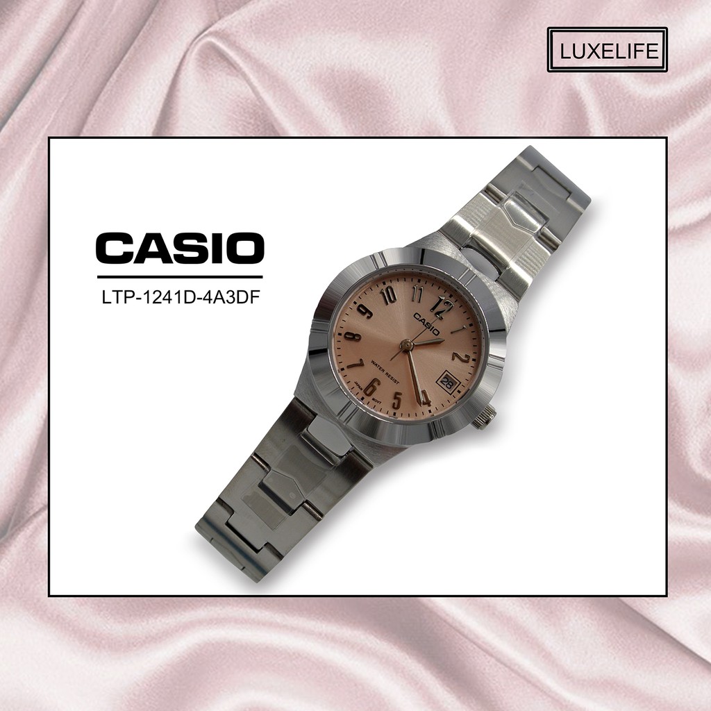 นาฬิกาข้อมือ Casio รุ่น LTP-1241D-4A3DF - นาฬิกาข้อมือผู้หญิง สายสแตนเลส