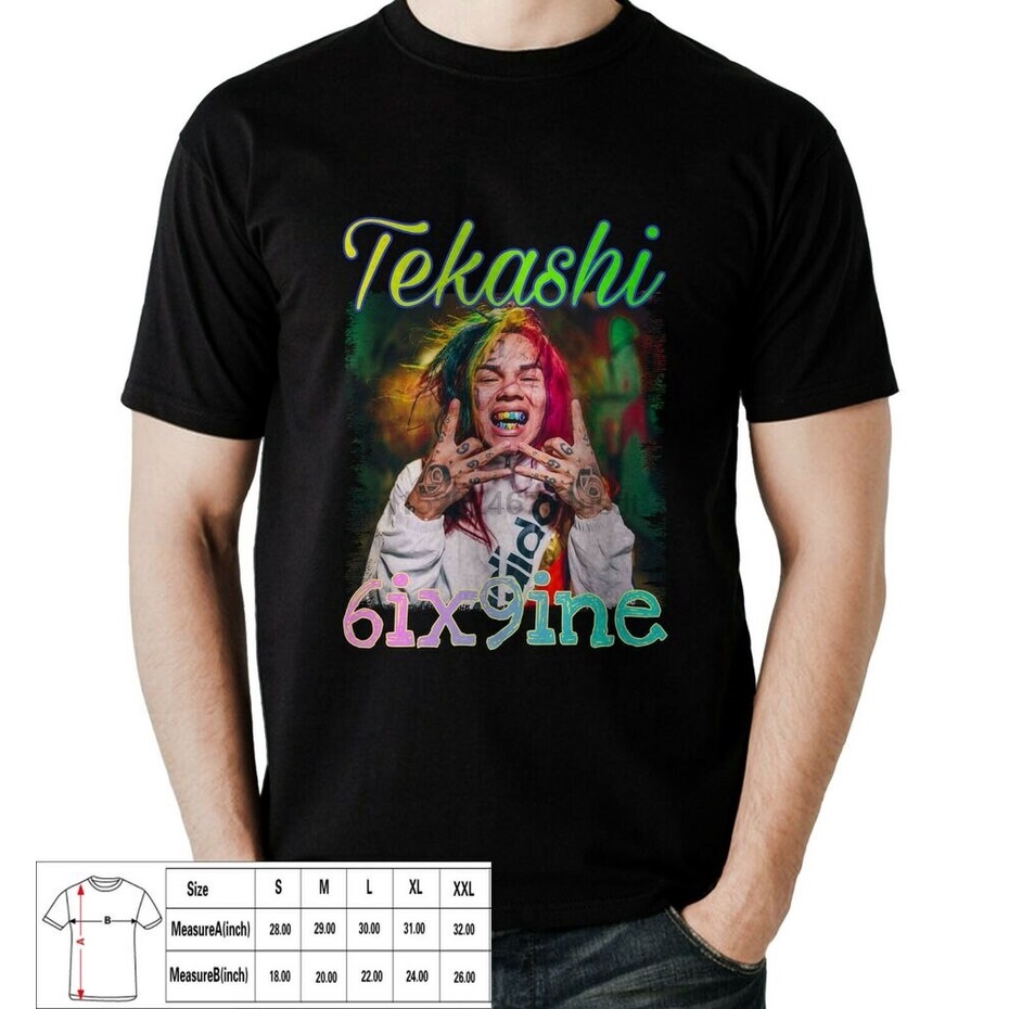 TEKASHI 69 6IX9INE SIXNINE rapper เสื้อยืดใหม่ USA Size