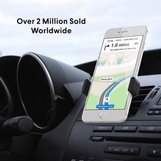 ที่จับมือถือแบบที่เสียบในช่องแอร์ ใช้ได้กับมือถือทุกรุ่น สีฟ…