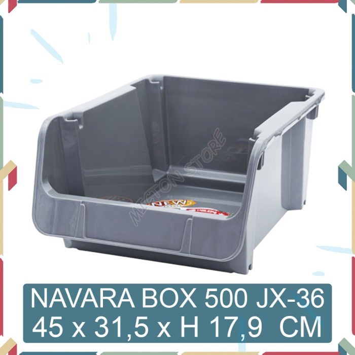 MICTON Lion Star กล่องเก็บของวางซ้อนกันได้ Navara Box 500 JX-36 7