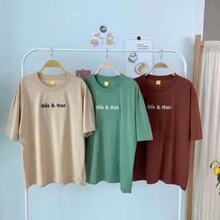 [งานคุณภาพ ไม่มีตำหนิ sale] เสื้อโอเวอร์ไซต์ ผ้าคอตตอน100% [แบบสุ่มลาย]