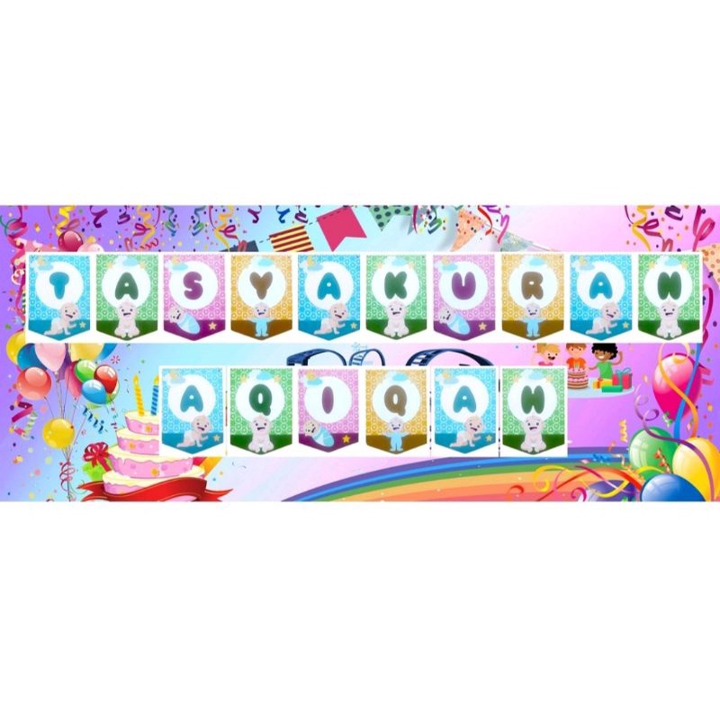 AQIQAH TRIBUTE BANNER / AQIQAH BANNER / ขอบคุณ BANNER