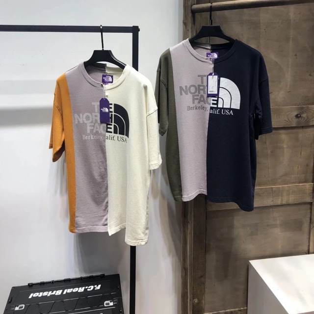 the north face asymmetry logo tee